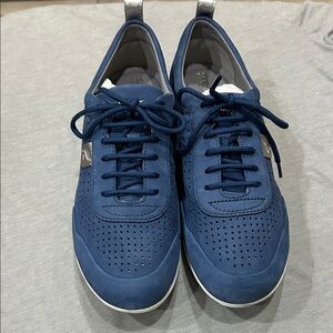 Geox Women's Navy Blue Perforated Sneakers